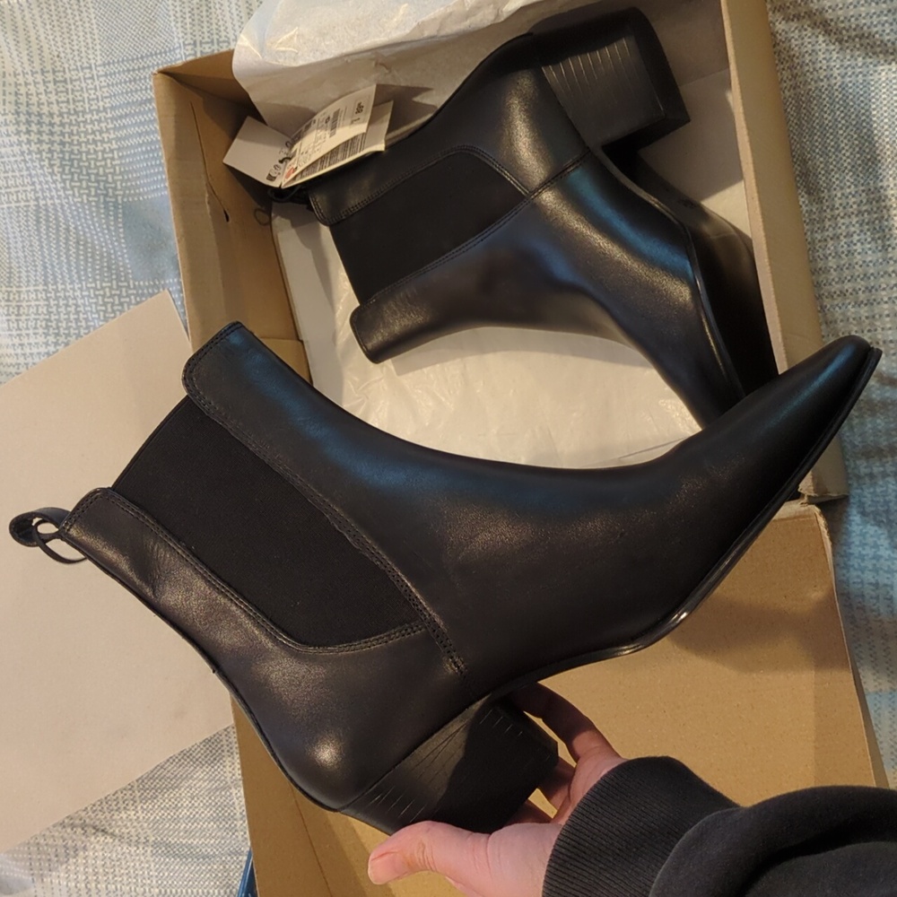 real leather zara ankle booties - Picture 4 of 8